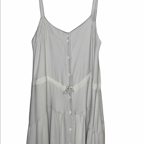 HACKWITH DESIGN SHOP‎ Cream Button Front Sundress - Picture 4 of 6